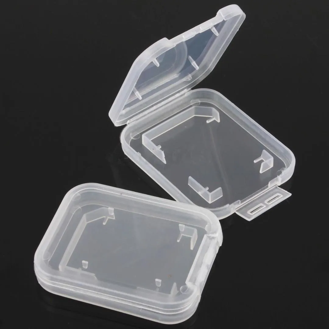 Memory Card Case Transparent SD Memory-Card boxes Plastic Storage Retail Package BoxT-Flash TF-Card Packing Storage Cases