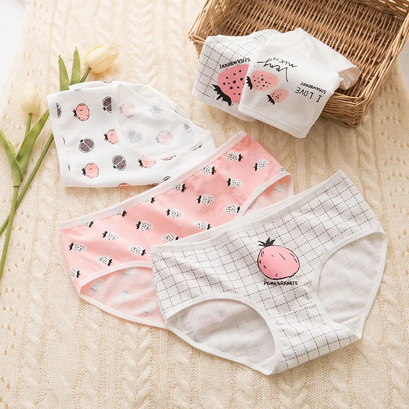 5 Pieces Cotton Panties Cute Strawberry Underwear Women Female Sexy Lingerie  Soft Breathable Briefs Girls Shorts Free Shipping - AliExpress