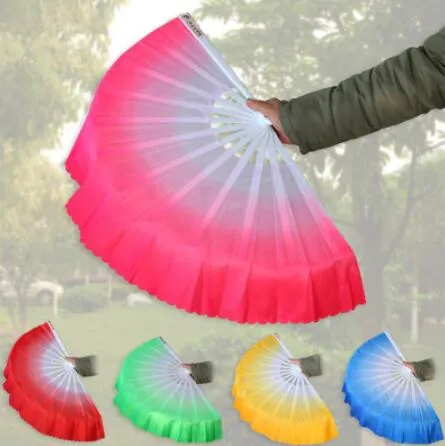 5 Colors Chinese Silk Hand Fan Belly Dancing Short Fans Stage Performance Fans Props for Party