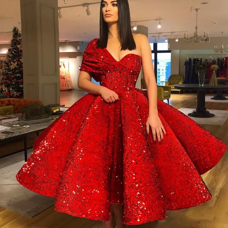 fitted lace wedding dress Red 3D Sequin Spaghetti Strap Mermaid High Slit Sexy Shiny Evening Dresses, CP1102 US16 / Custom Color(Leaving A note) main image 0