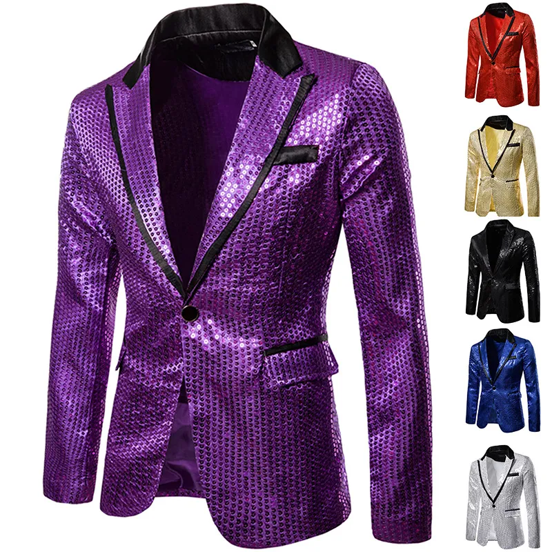 Mens Suits Sequined Gowns Menswear Host Ceremonial Studio