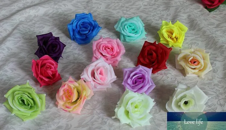 Silk flower head big rose flowers artificial flowers ball head brooch wedding decoration flower diameter