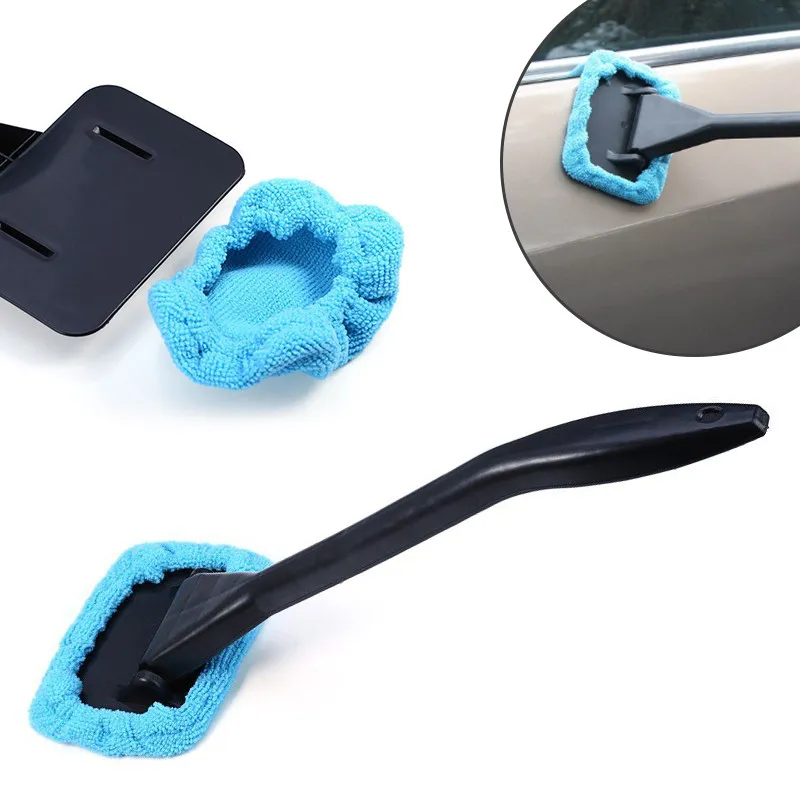 Acheter Kit de brosse de nettoyage de vitres de voiture, outil de nettoyage  de pare-brise, essuie-glace intérieur de voiture avec manche Long