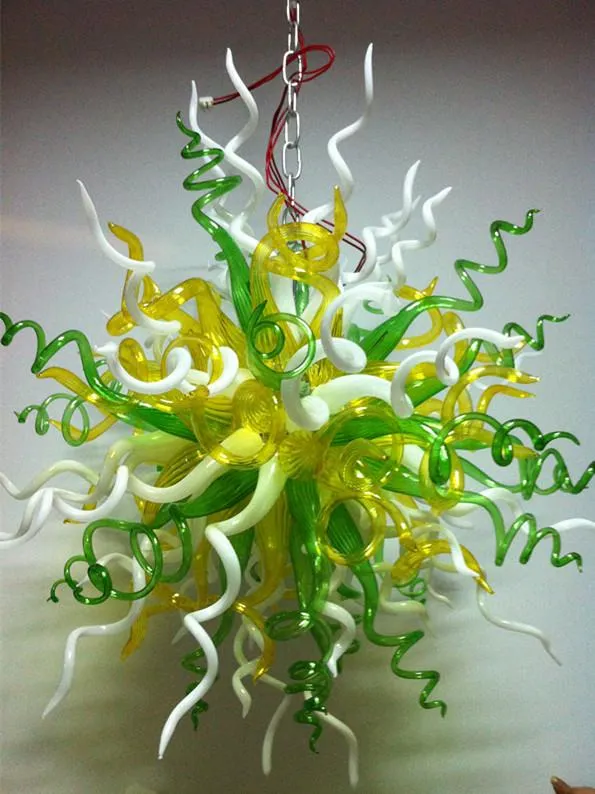 100% Mouth Blown CE UL Borosilicate Murano Glass Dale Chihuly Art Cute Style Hanging Crystal Lamp
