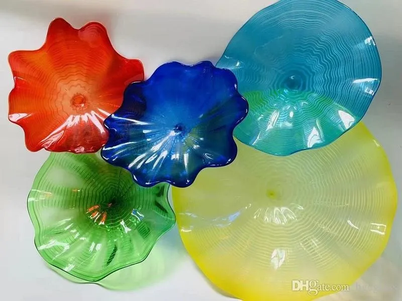 Hochwertiger, moderner Muranoglas-Kronleuchter, dekoratives Licht, Wandplatte aus geblasenem Glas von Dale Art, handgefertigte Wandplatten aus geblasenem Glas