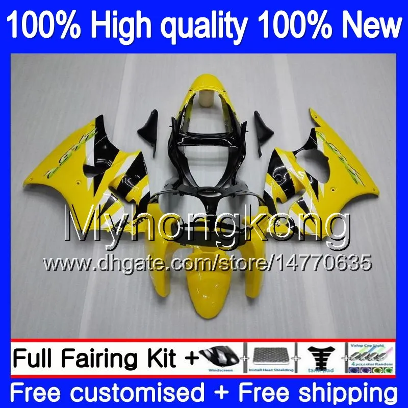 Body For KAWASAKI ZX 600 CC 6 R ZX636 ZX-6R 2000 2001 2002 Light yellow 212MY.12 ZX 636 600CC ZX 6R ZX-636 ZX600 ZX6R 00 01 02 Fairings