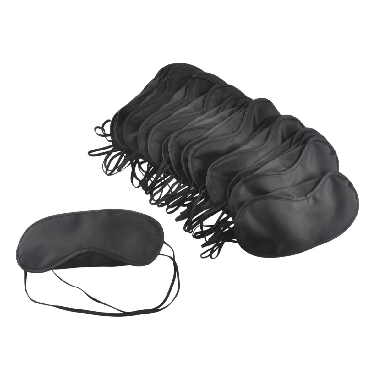 Black Eye Mask Polyester Svamp Skärmdäck Blindfold Mask för sovande Travel Soft Polyester Masks 4 Layer Gratis DHL