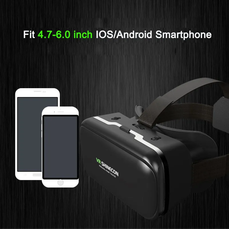 Casque VR Hełm Virtual Reality Glasses 3 D 3d Gogle z zestawem słuchawkowym dla iPhone Android Smartphone Smart Telefon Stereo