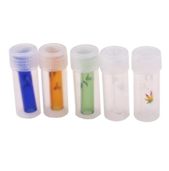 Small stained glass filter cigarette holder portable easy cleaning glass cigarette holder each with a separate plastic can packaging