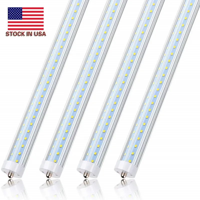 25pcs 8FT LED Light Tubes V Shape 72W 6000K Single Pin Fa8 Base T8 T10 T12 LED Fluorescent Bulbs Replacement 150W Equivalent