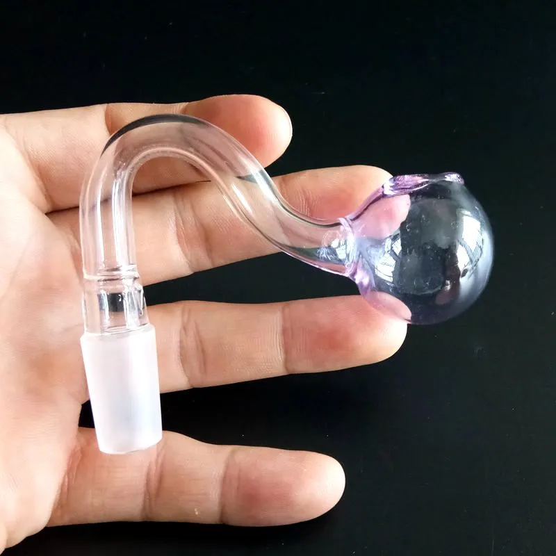 Mini vetro bong adaper Narghilè Pyrex Bruciatore a nafta Mano Tubo in vetro con maschio femmina 10mm 14mm 18mm giunto per bong fumare