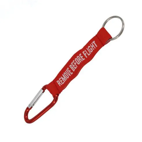 Outdoors Climbing Keyring Remove Before Flight Key Chain Creative Woven Letter Keychain Jewelry Aviation Tags OEM KeyChains