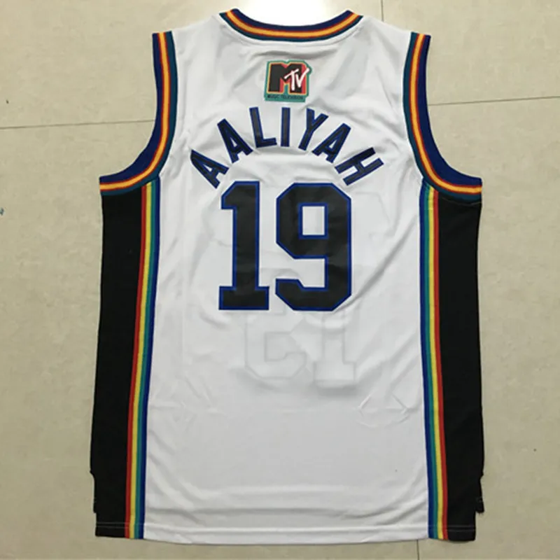NCAA College 19 Aaliyah Bricklayers Jersey Men 1996 MTV Rock