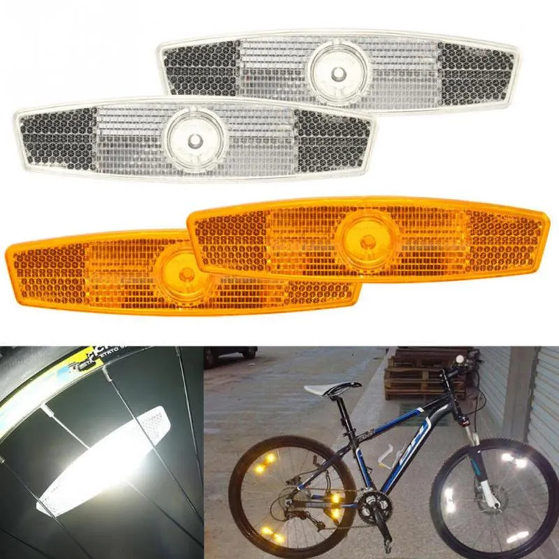 2 Pcs Bicycle Bike Reflective Wheel spoke Mountain reflectors Road safe color