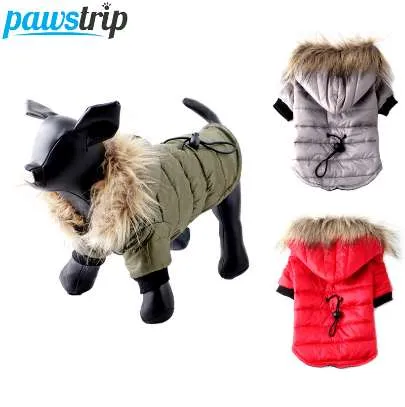 Pawstrip XS-XL Varm liten hundkläder Vinterhund Coat Jacket valp outfits för chihuahua yorkie hund vinterkläder husdjur kläder