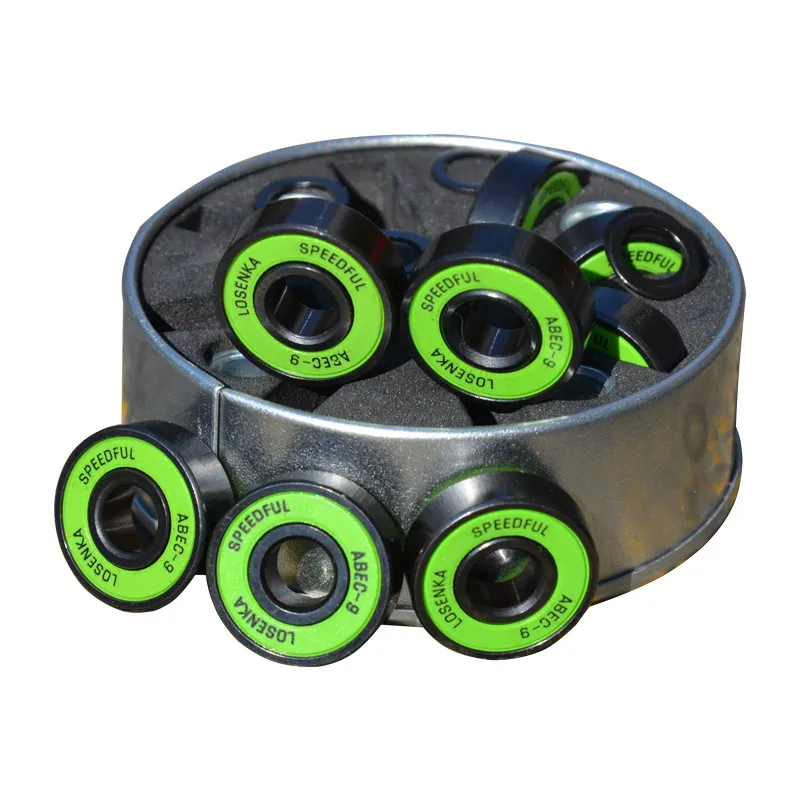 Longboard Skatebaord Fishboard Wheels Parte 8pcs 608 rs Bearing Abec-9 con SpacersWashers Drift Board