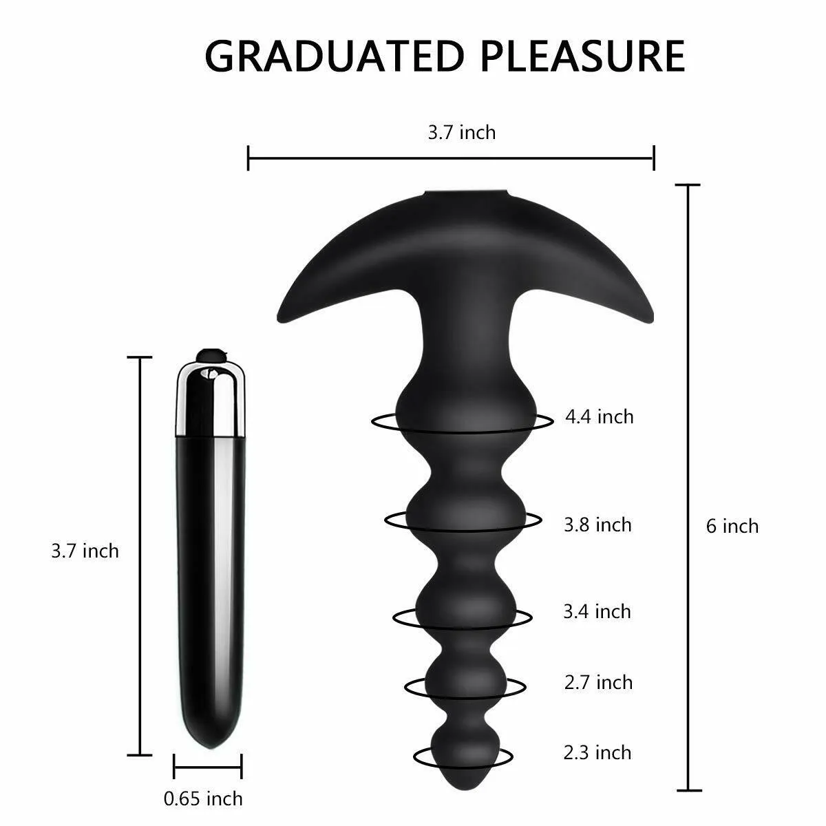 Anal Beads Butt Plug Flexible Silicone 16 Modos de Vibração Design Sexo Homens Mulheres Adulto Brinquedo Erótico