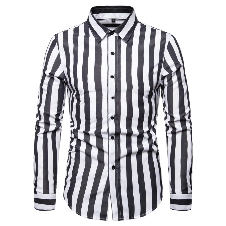 Camisas de 2025 rayas verticales hombre