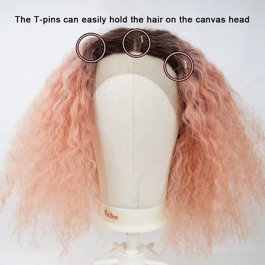 Canvas Head for Wigs 21-24inch Salon Styling Head with Mount Hole