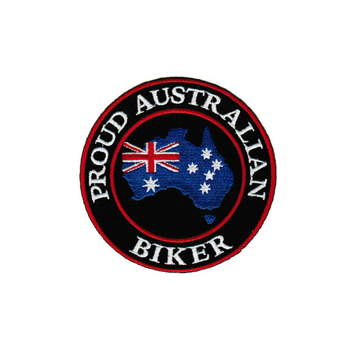 Sıcak satış gururlu Avustralyalı bisikletçi işlemeli yama demir üzerinde biker kıyafetleri için dikiş bedava kargo
