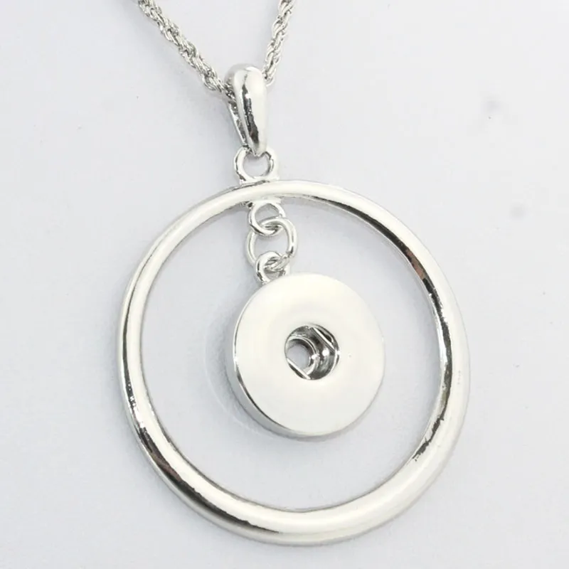 Nieuwe Snap Sieraden Zilveren Bloem Ketting Kristal Drukknoop voor Vrouwen Fit 18mm 20mm Knoppen