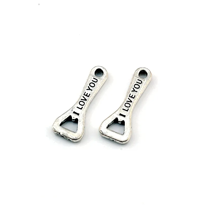 100Pcs Antique silver Alloy Bottle Opener Charms Pendants For Jewelry Making Bracelet Necklace Findings 10 2x27 2mm A-587222r