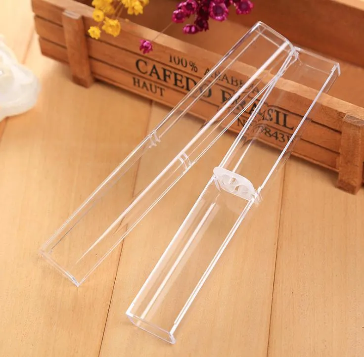 Retail box Pen boxes Plastic Transparent case gift box Pen holder For promotional crystal pen SN2241