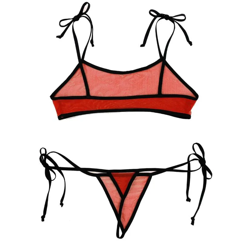 TiaoBug Women's Lingerie Lace C-shape C-string Bikini