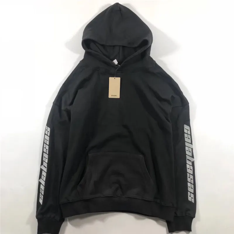 Sezon 5 Erkekler Kadınlar Nakış Calabasas HoodiesTop Kalite Batı Yeni Geldi Tişörtü Kazak Sezon 5 Hoodies