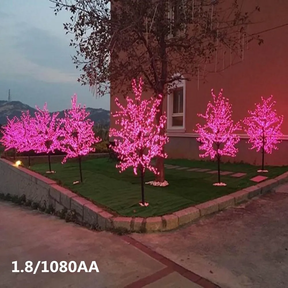 شحن مجاني 1.5M 480PCS زهر (الكرز) الصمام شجرة الخفيفة من الجهد مع قاعدة، فرع شجرة الخفيفة مع blossome الزهور