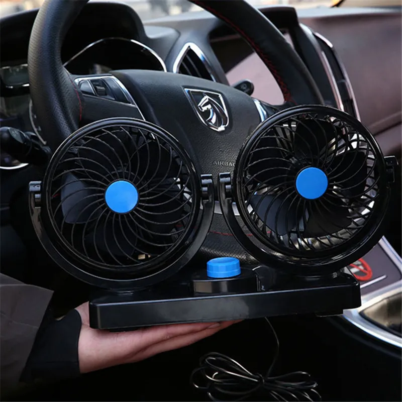 12V/24V Mini Electric Car Fan Low Noise Car Air Conditioner 360 Degree Rotating Cooling Fan in the car Cooler ventilador Summer