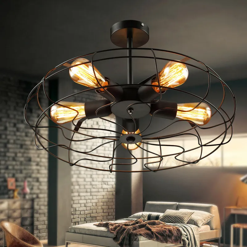 Vintage retro Industrial Fan Light