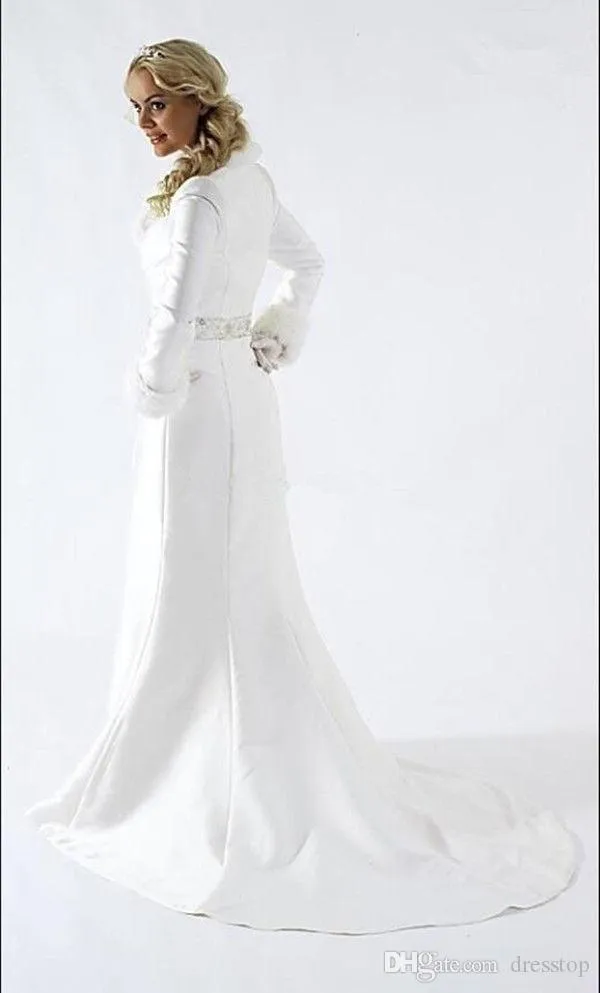 Elegant Fur Women Wedding Dresses Bridal Jacket Lapel Neck Bridal Wrap Long  Sleeve Winter Coats for Wedding Bolero Coat Plus Size from Dhgate A-Line Wedding  Dresses - price 101.84