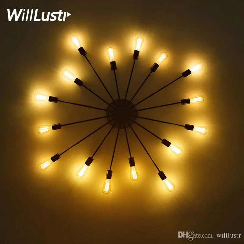 Atomic Starburst Iron Wall Sconce Sputnik wall lamp vintage lighting living room restaurant cafe bedroom hotel loft wall light