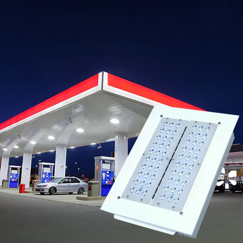 Gas Station LED Canopy Lights 100W 250W IP65 Waterproof 85 265V Warm Cold White Parking Lot Outdoor Retrofit Lighting