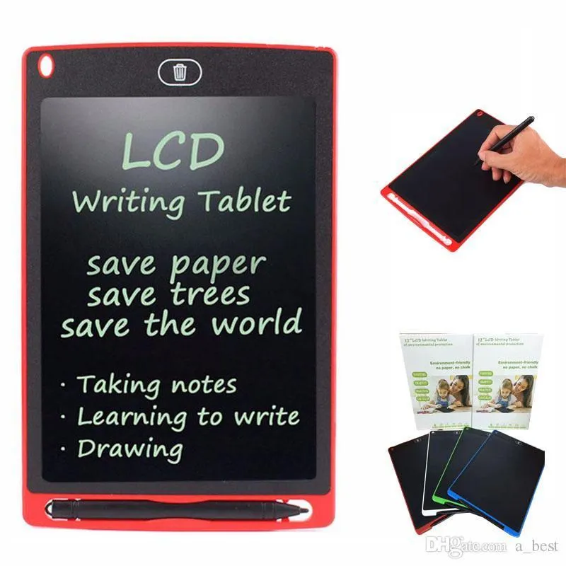 8.5 بوصة lcd الكتابة اللوحي رسم لوحة السبورة منصات الكتابة اليدوية هدية للبالغين الاطفال paperless اللوحي المفكرة مذكرات مع القلم ترقية