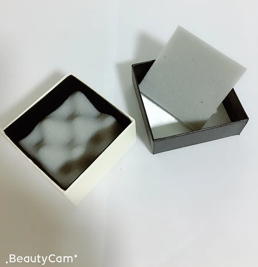 7x7x4cm 블랙 스퀘어 범프 스폰지 C 쥬얼리 스토리지 박스 천국 및 지구 커버 선물 상자 고급 JJewellery 케이스