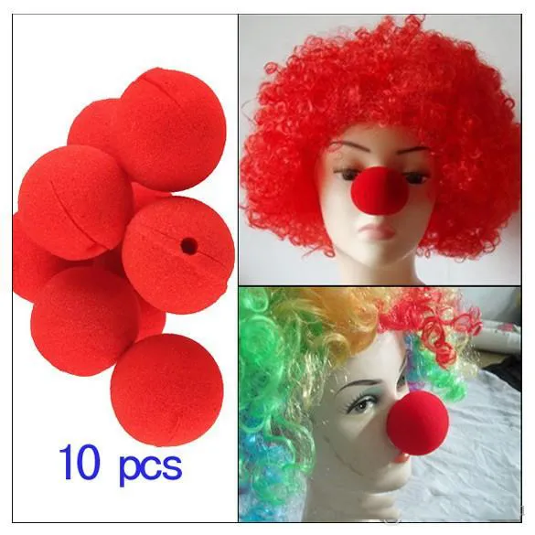 100 st/lot Dekoration Svampboll Röd Clown Magic Nose för Halloween Maskerad Dekoration barnleksak Gratis frakt