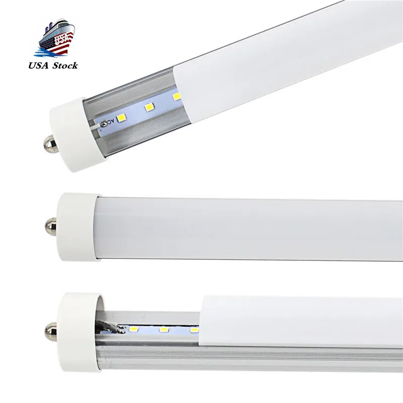 8ft أضواء أنبوب led 45W واحد دبوس FA8 قاعدة الأنابيب LED - T8 | T10 | T12 LED متجر ضوء أنبوب 4800 شمعة 6000K بارد أبيض