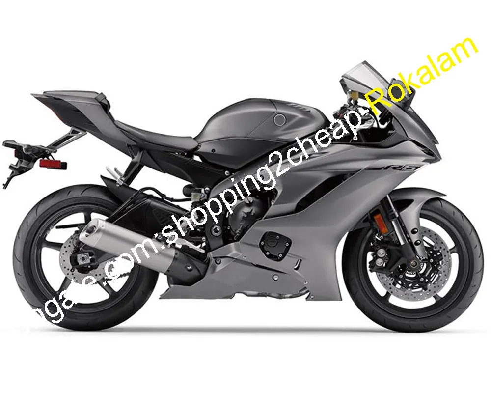 Fairing Fit for Yamaha Motorcycle YZF R6 2017 2018 2019 2020 YZF-R6 17 18 Sports Gray Motorcycle Machetmarket Kit أجزاء (حقن صب)