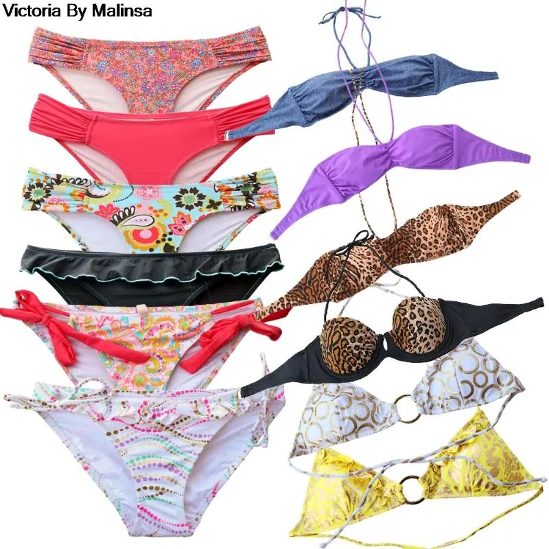 Liquidación especial !!! mezcla del bikiní parte superior o inferior del traje de baño Traje atractivo Cheeky Biquini chica Bikinis Swim mujeres brasileñas