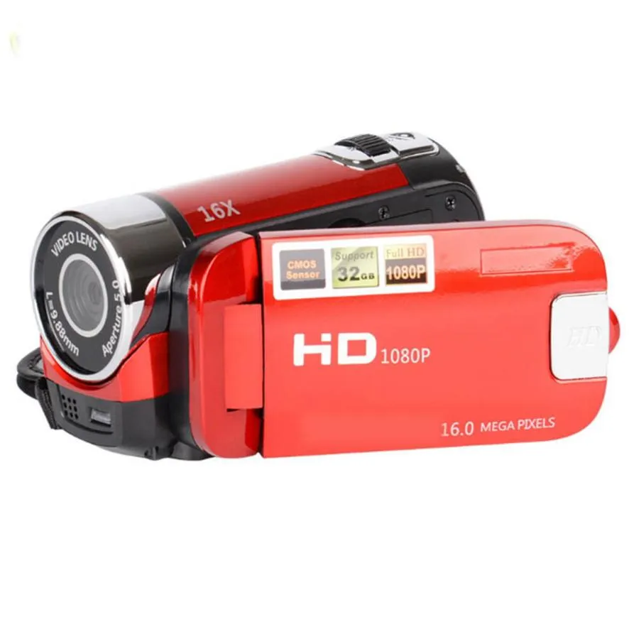 1pcs 2021 Hem HD 16x Zoom Digitalkamera Kamera Travel Essential DV Camera Present Selfie 2,7 tum 270 Rotating Display dv90