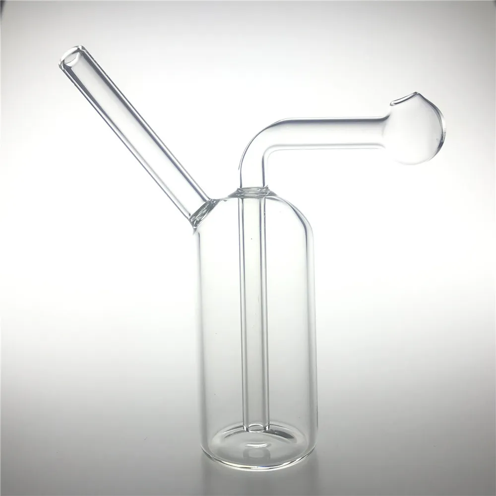 4 inch mini glazen oliebrander bong waterpijp met recycler 23mm grote kom branders waterleiding dab rig bongs hand rigs voor roken