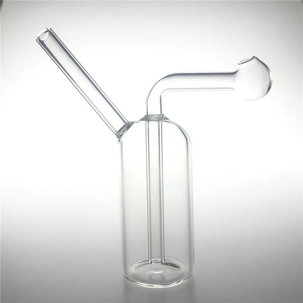 4 inch mini -glazen olie -brander Bong Hookah met Recycler 23 mm Big Bowl Oil Burner Water Pijpen Dab Rig Bongs Hand Rigs voor roken