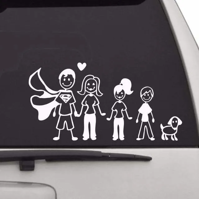 Glückliche Familie Auto Aufkleber Fensteraufkleber Vinylkunst Muster Kunst  Auto Körper Aufkleber Wasserdicht Von 0,8 €