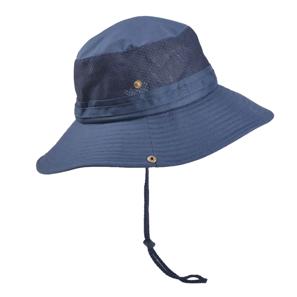 Modekvinnor Solid Utomhus Sun Hat Fashion Protection Bucket Mesh Boonie Unisex Solid Casual Justerbar Fiske Cap Berretto