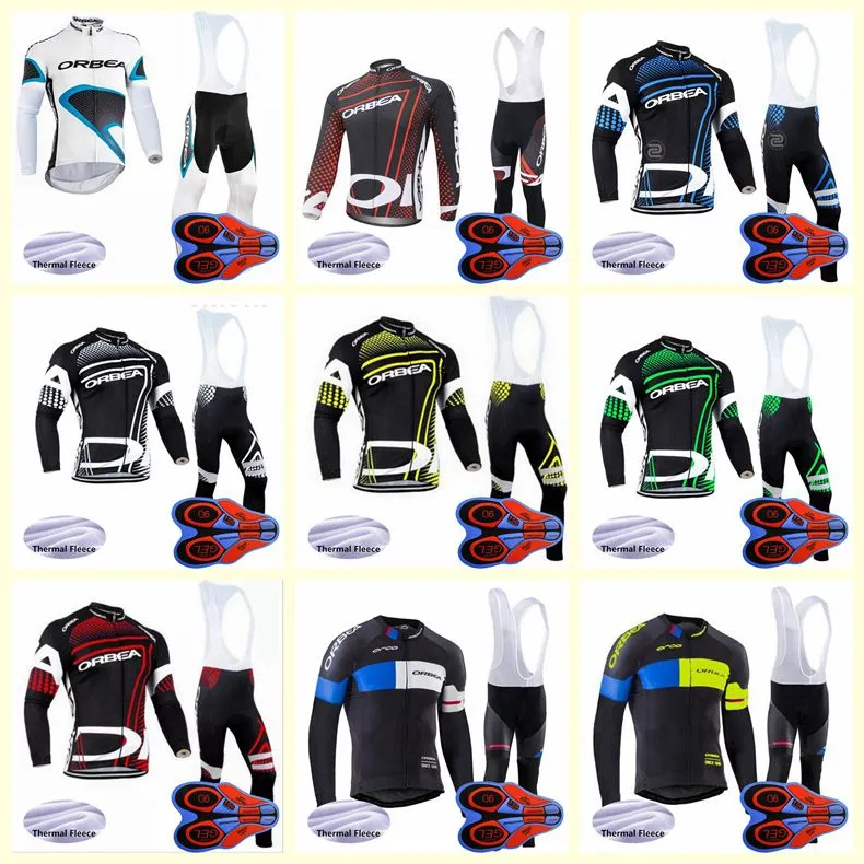 Orbea lag cykling vinter termisk fleece jersey bib byxor sätter mountainbike coat ridning byxor mode snabb torr u90215