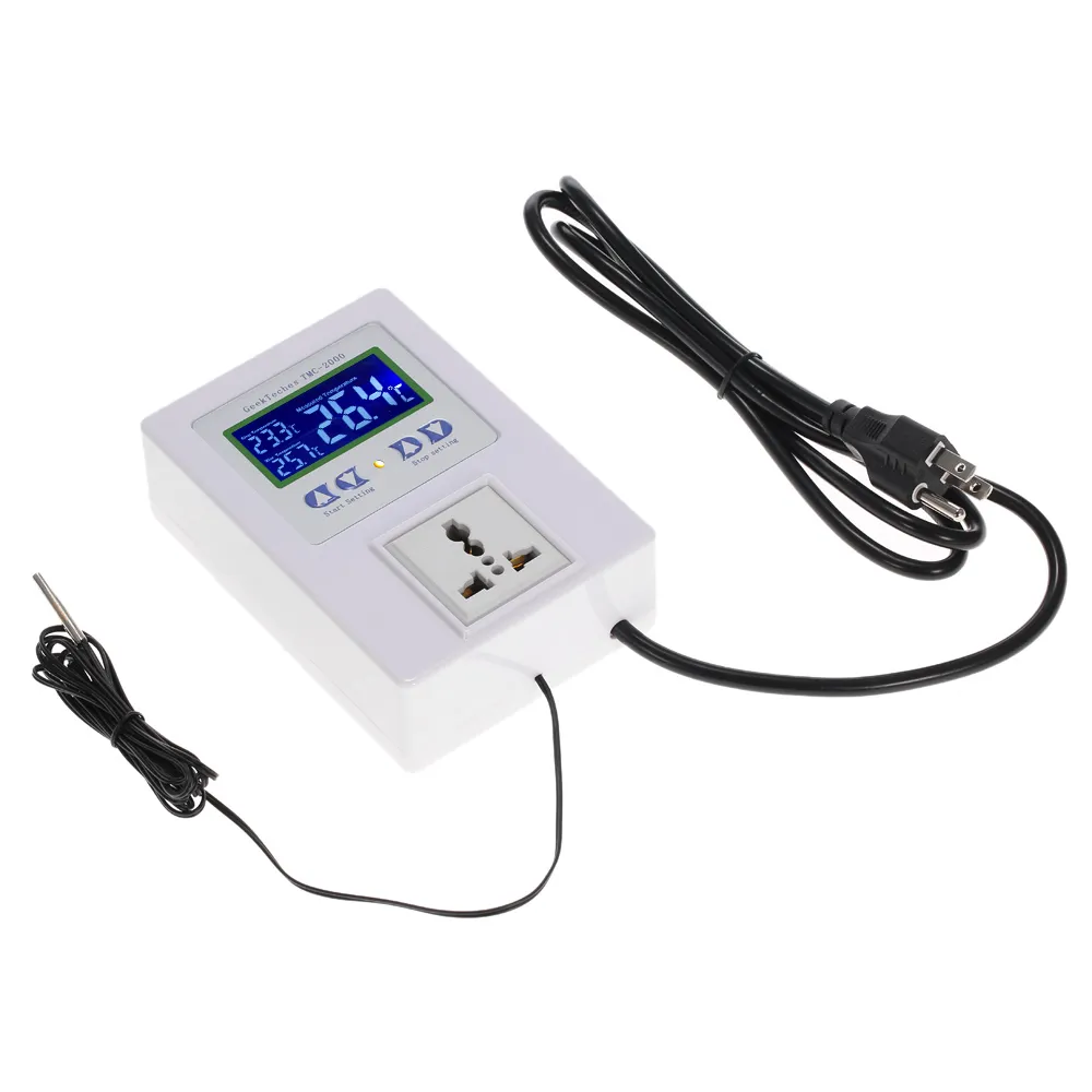 Freeshiping New Digital Intelligent Temperature Controller Pre-wired thermal regulator with Sensor Thermostat Heating Cooling Control Switch