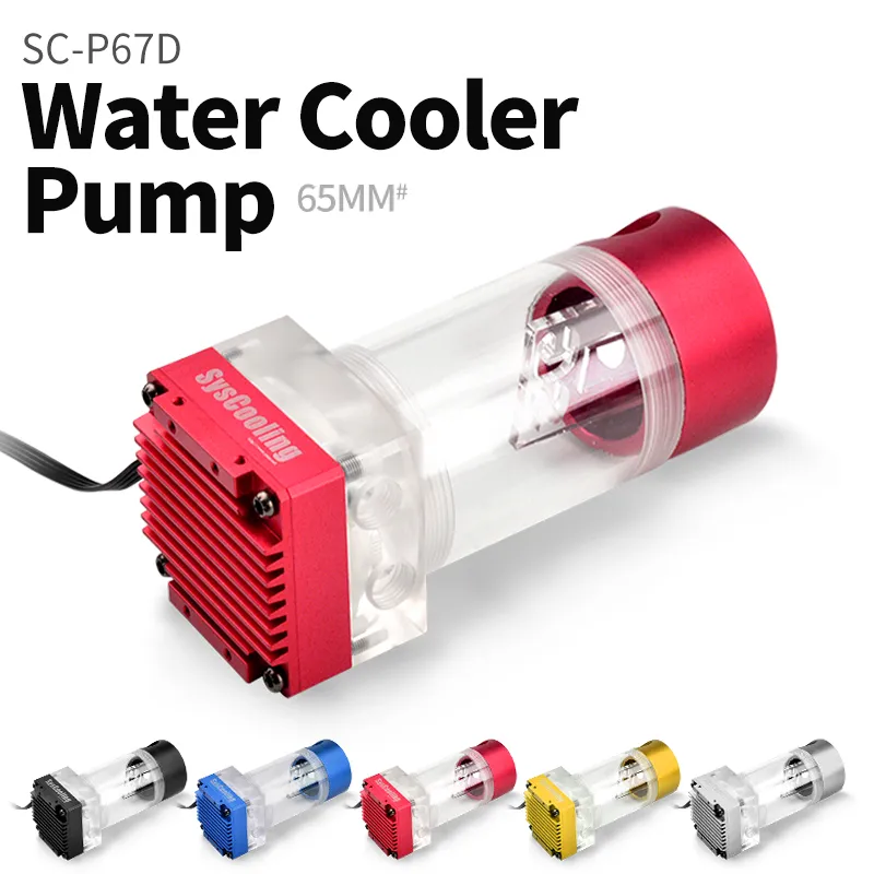 Syscooling SC P67D pump DC 12V with 65mm reservoir brushless water cooling pump 5 color optional