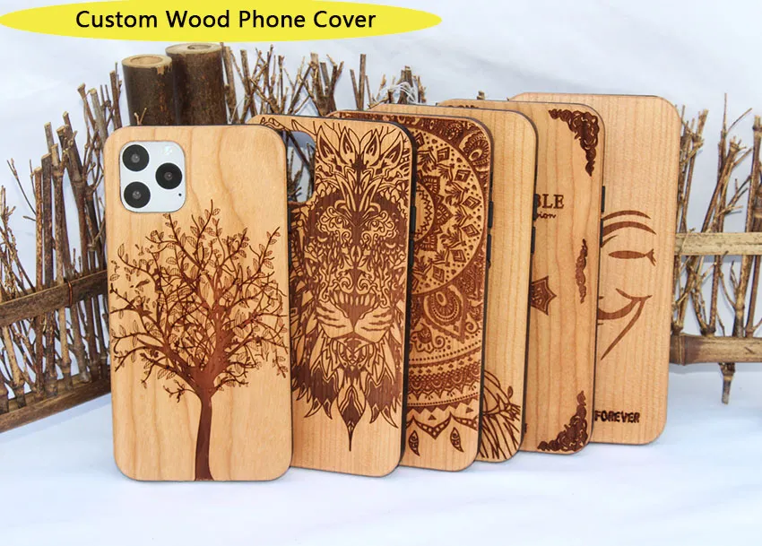 Factory Custom Wood Cases Projekty dla iPhone'a 11 x XR XS Max 7 Plus Zderzak Drewniany Bambusa Telefon Osłona na wstrząsy Wysokiej jakości DHL za darmo